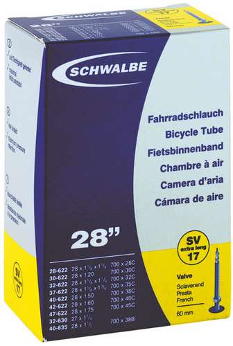 Binnenband Schwalbe SV17 28" / 28/47-622/635 - 60mm ventiel (Fiets)