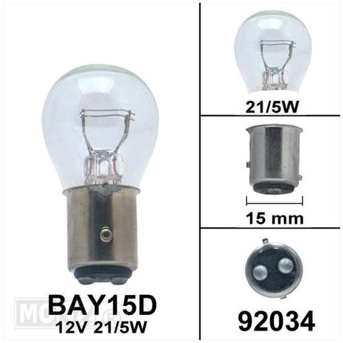 Lamp BAY15D 12V 21/5W
