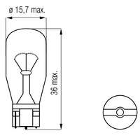 Lamp 12V 10W wedge base-T15