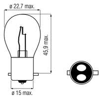 lamp 12V-20/20W BAx15D