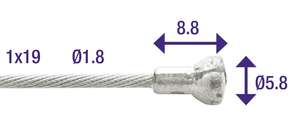 Binnen kabel koppeling 2 meter 1.8mm dik