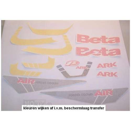 Stickerset Beta Ark Geel, Zwart 2004