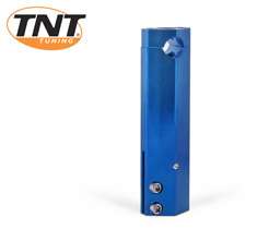 Stuurpen - clamp TNT-Quartz Yamaha Aerox MBK Nitro lang blauw