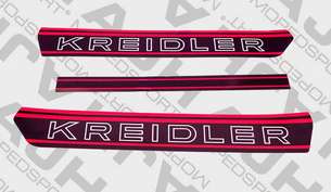 Sticker Tanktransfer Kreidler nieuw type zwart/rood set