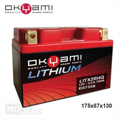 Accu lithium LITX20HQ OKYAMI (175x87x130)