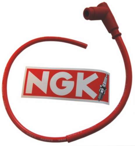 Bougiedop - Bougiekap NGK en racekabel CR4 rood
