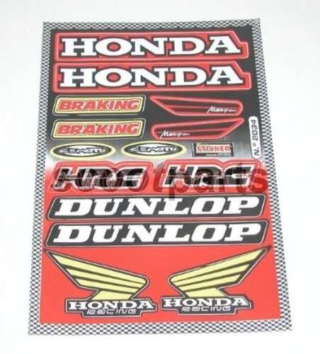 Aanbieding: Stickerset A4 Honda Dunlop