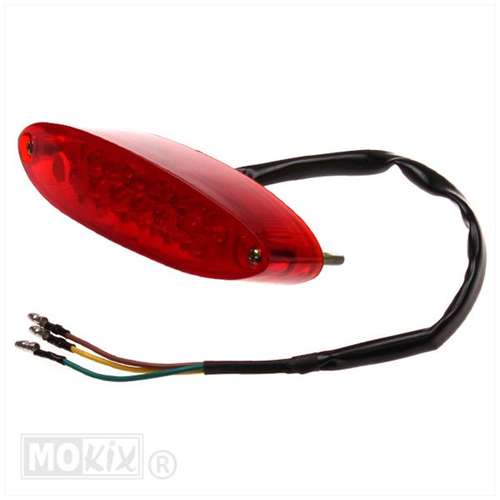 Achterlicht universeel ovaal led (rood) ce elec